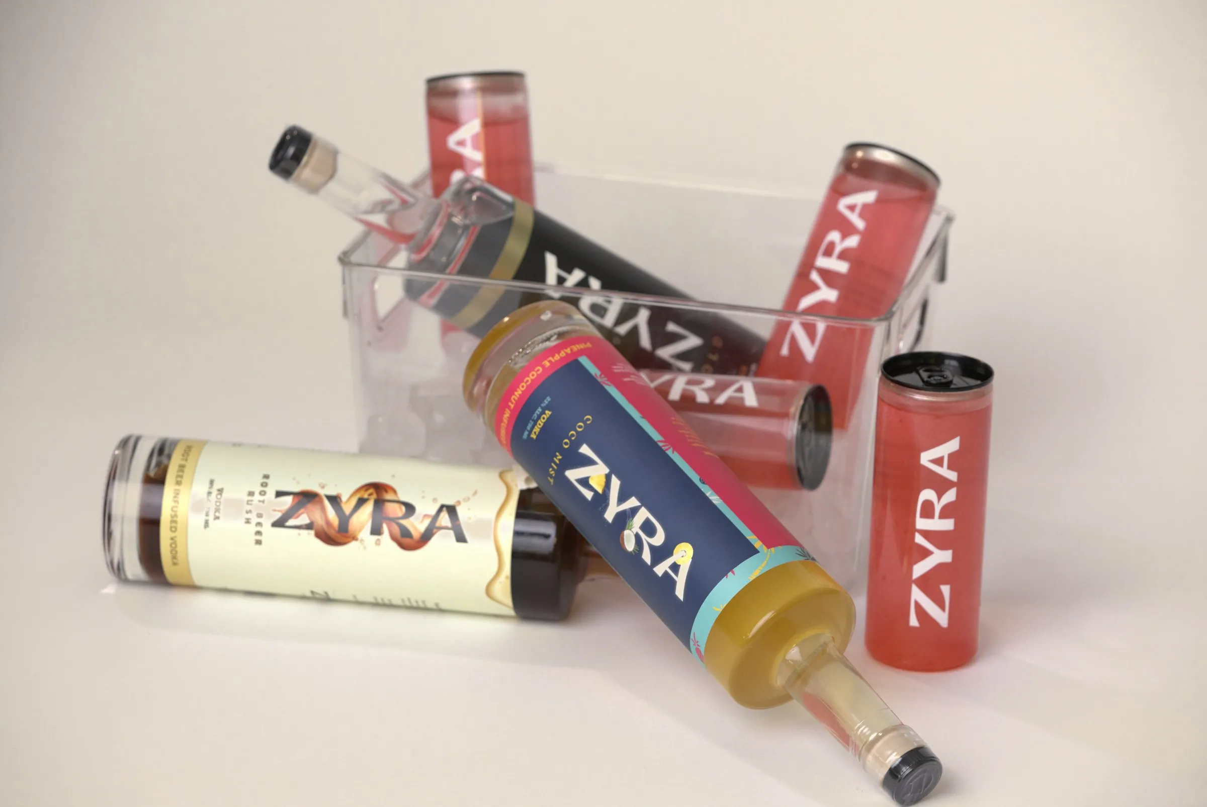 The full Zyra lineup: Gold, Coco Mist and Root Beer Rush. Nothing to hide.