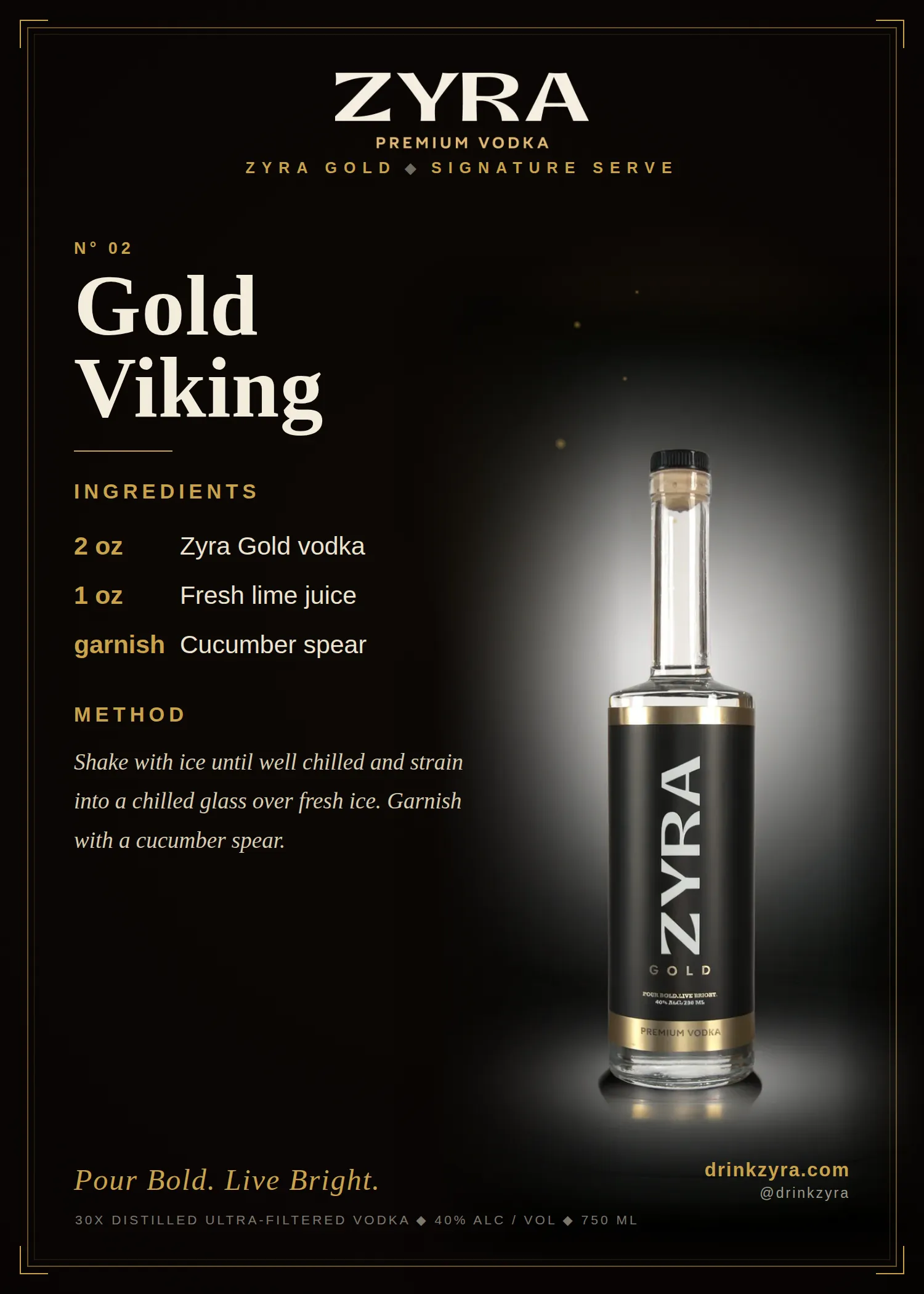 Zyra Gold Viking recipe card