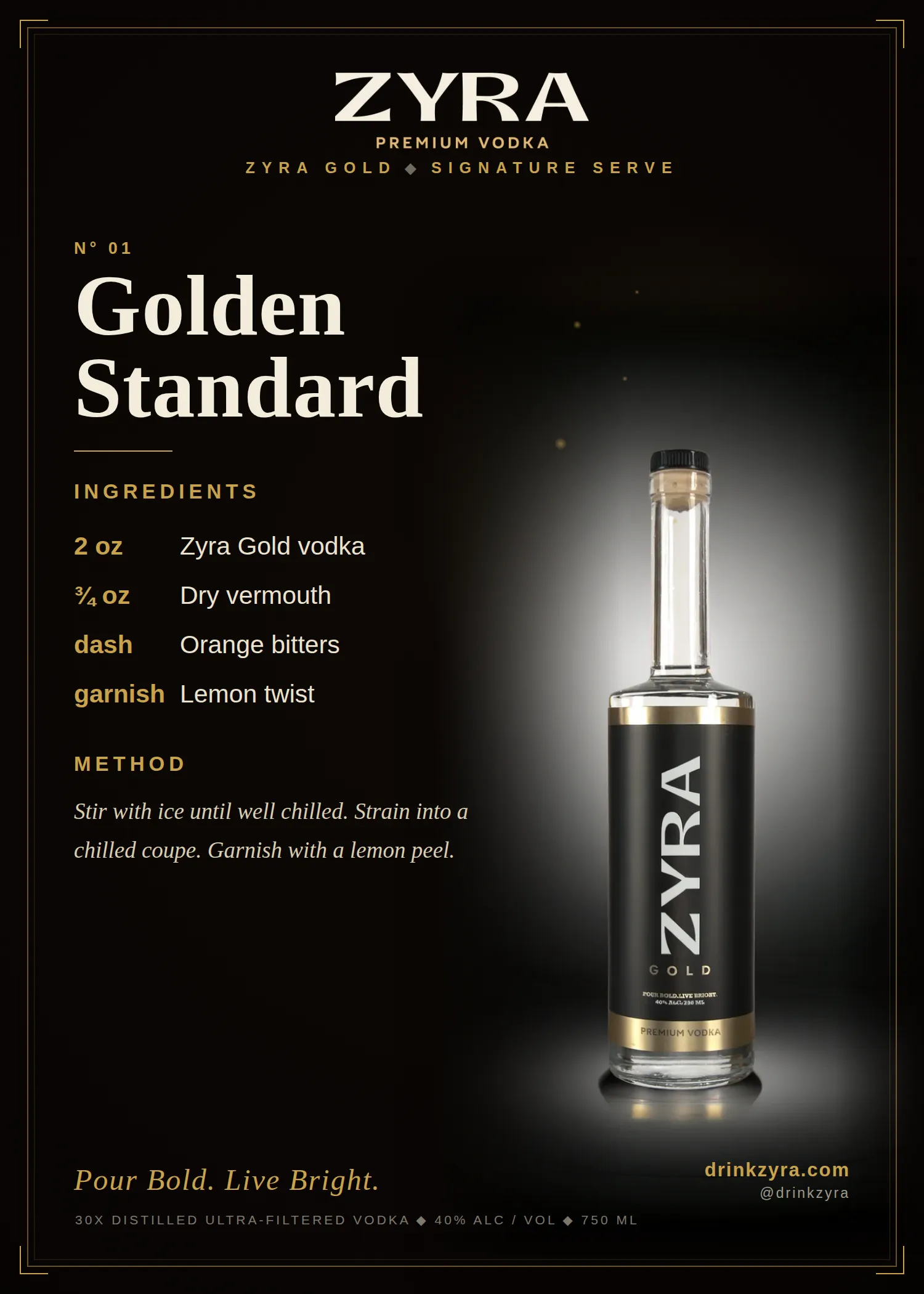Zyra Golden Standard recipe card